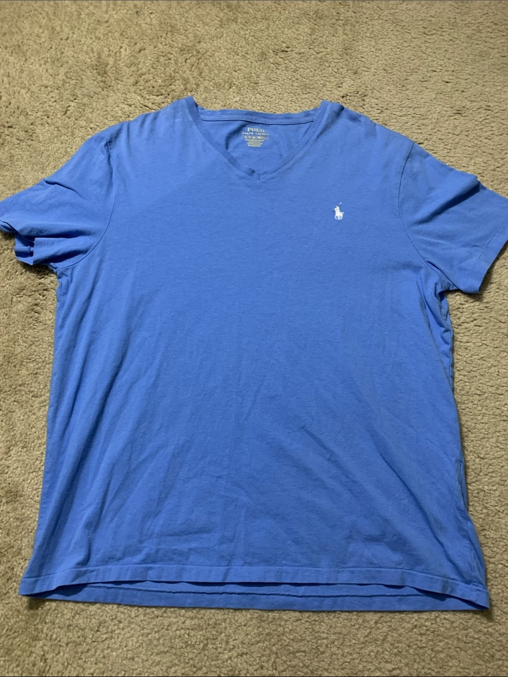 Polo by Ralph Lauren Short Sleeve V-Neck Tee - Royal Blue